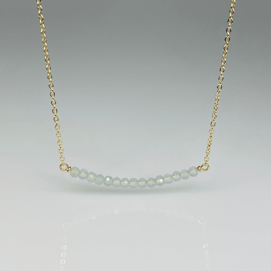 Chalcedony Bar Necklace
