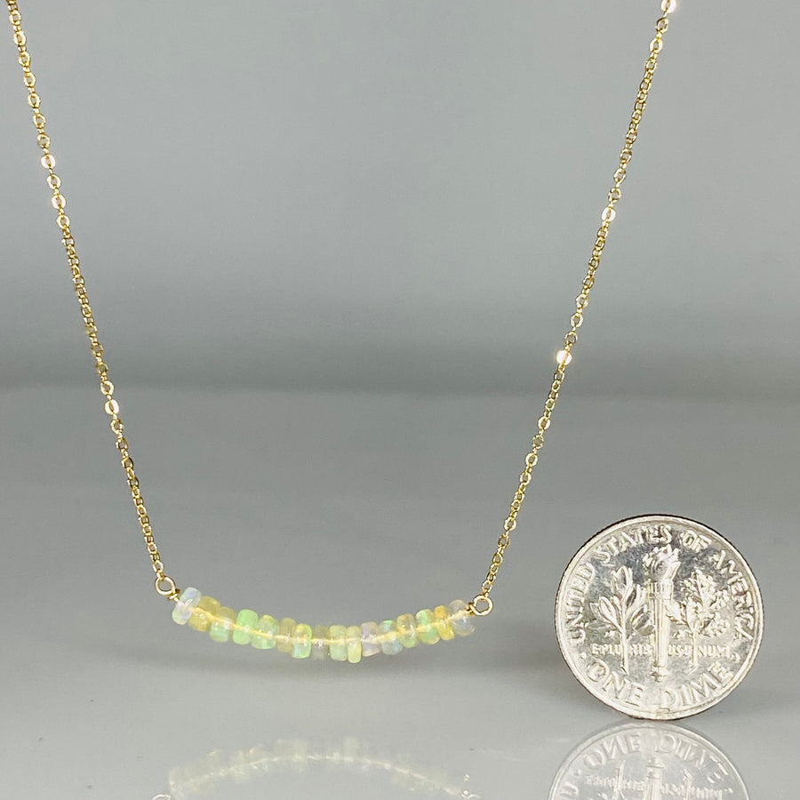 Ethiopian Opal Bar Necklace