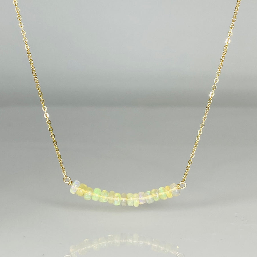 Ethiopian Opal Bar Necklace