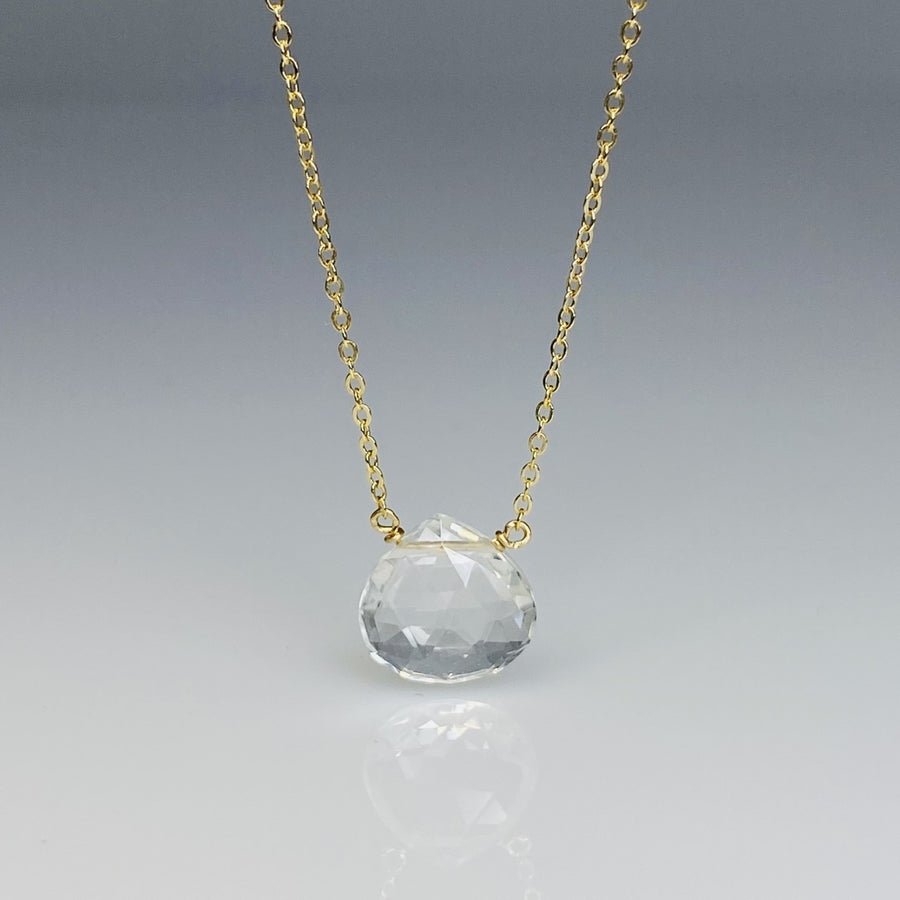 White Quartz Necklace 10mm