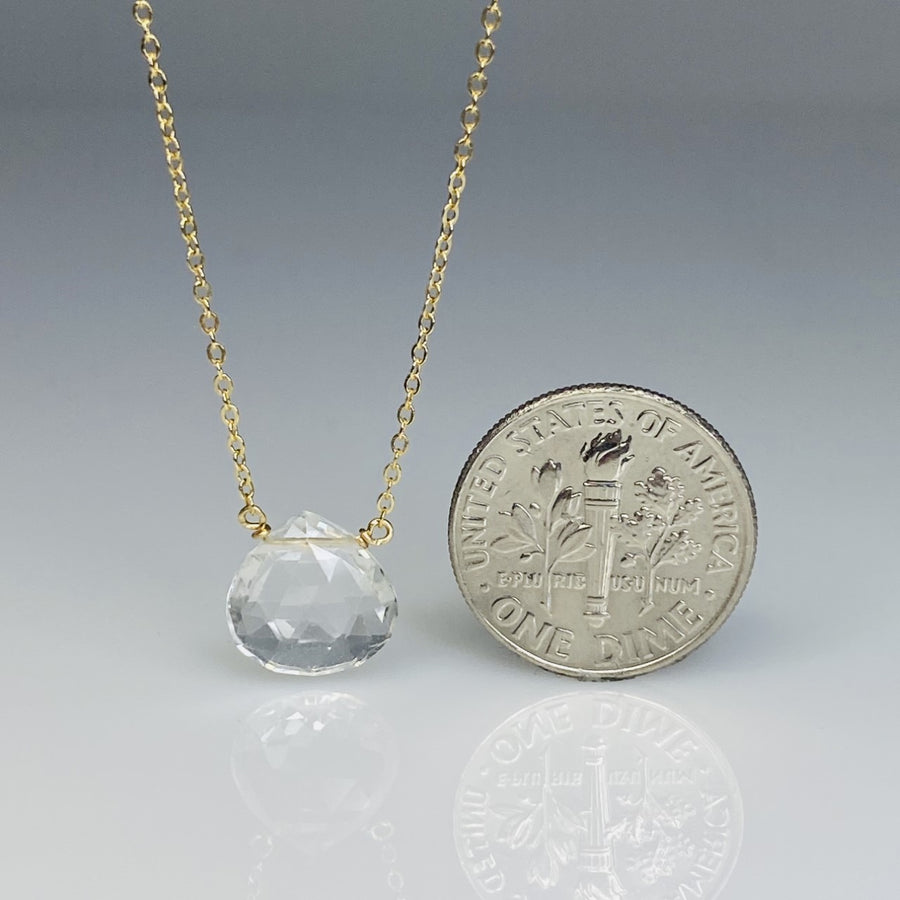 White Quartz Necklace 10mm