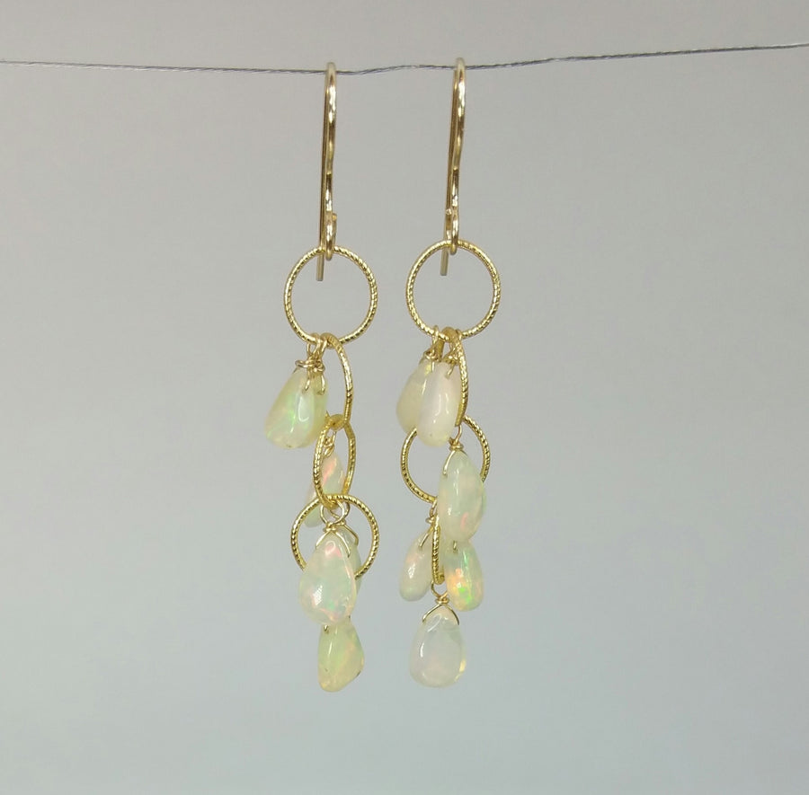 Ethiopian Opal Multi Drop Earrings