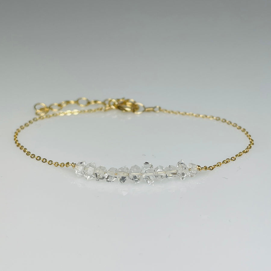 Herkimer Diamond Bar Bracelet