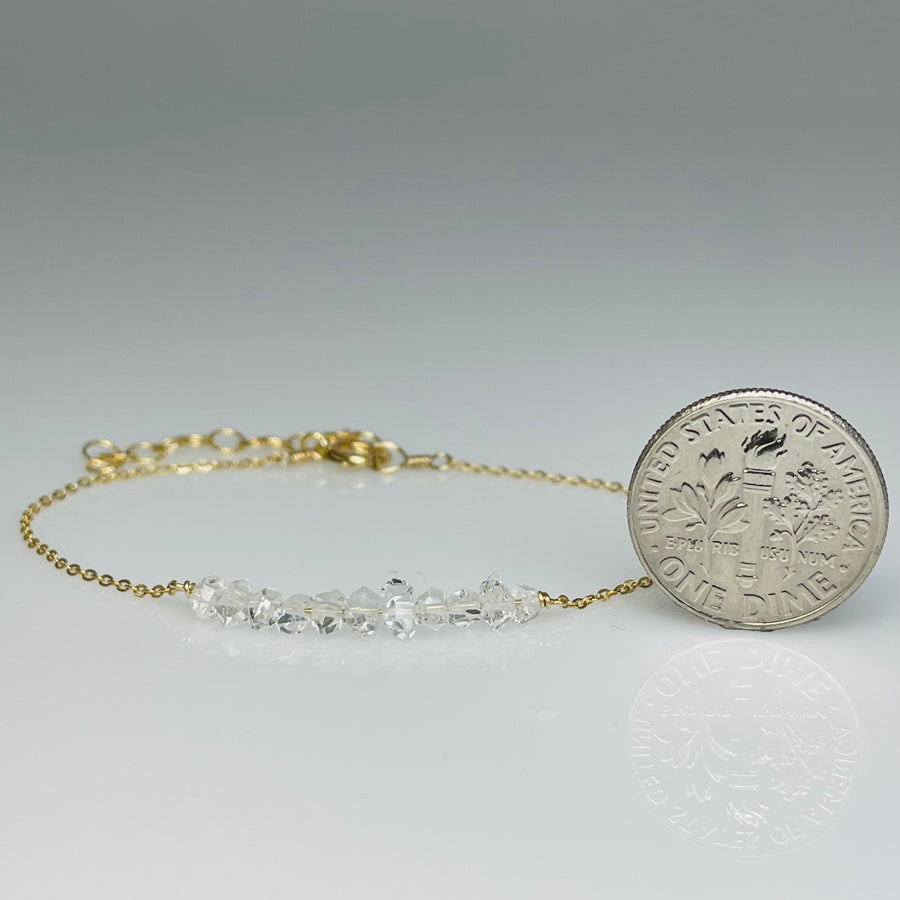 Herkimer Diamond Bar Bracelet