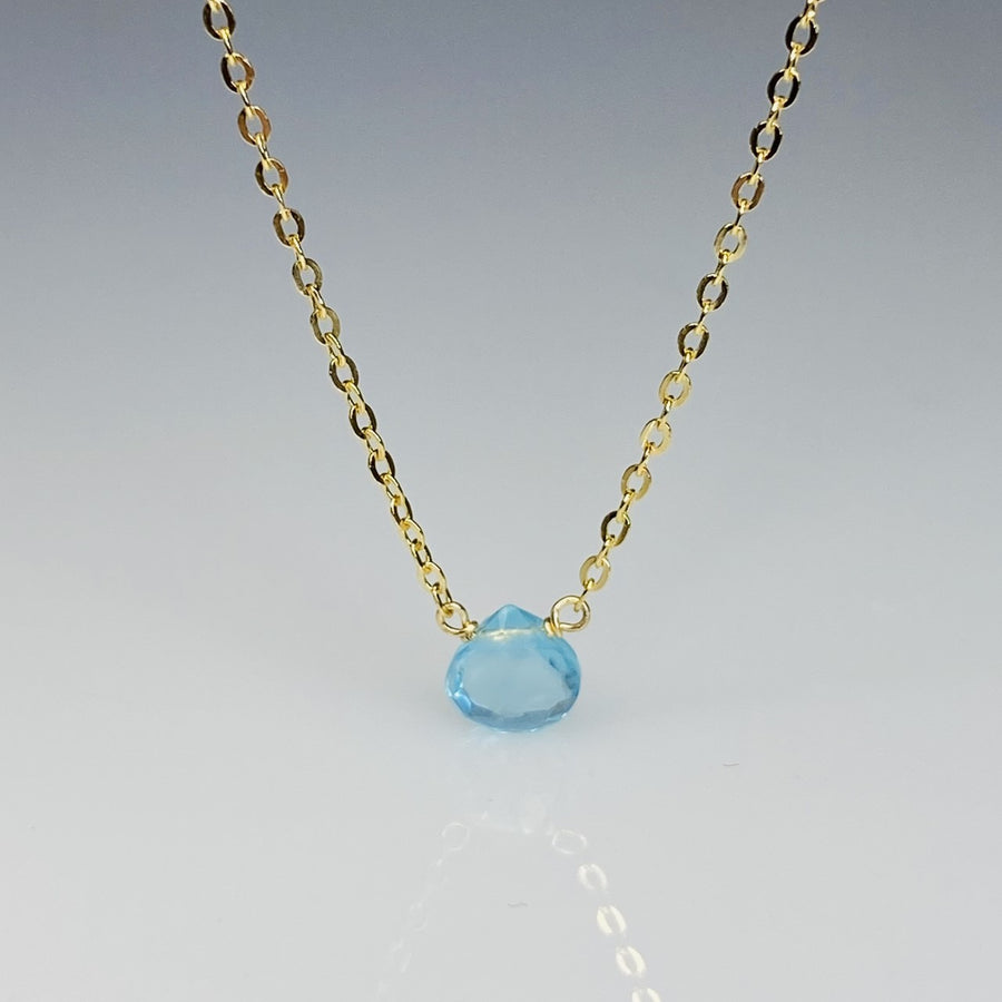 Swiss Blue Topaz Necklace 5mm