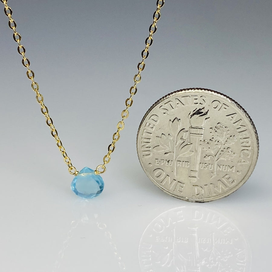 Swiss Blue Topaz Necklace 5mm