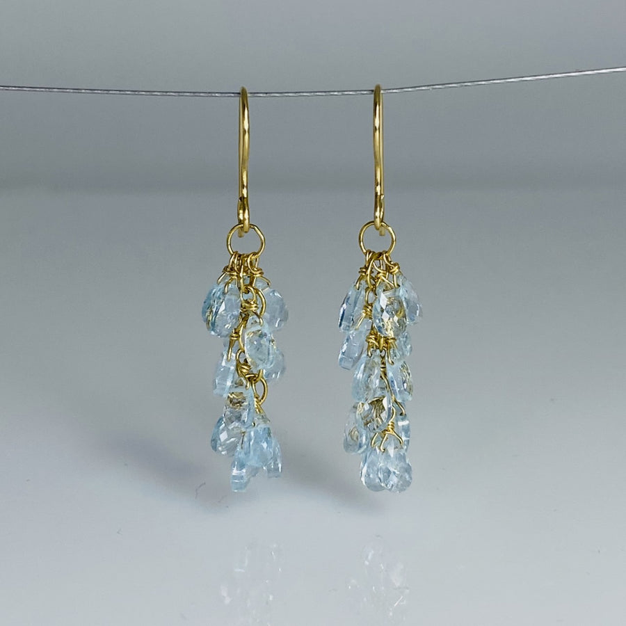 Aquamarine Multi Drop Earrings