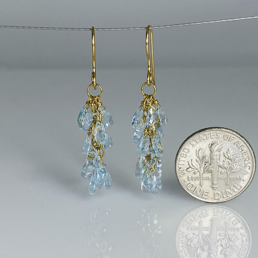 Aquamarine Multi Drop Earrings