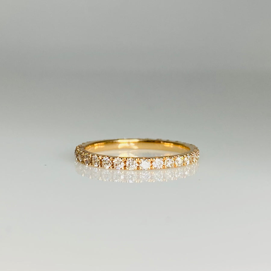 14K Rose Gold Diamond Eternity Band 0.59ct