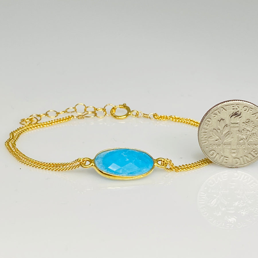 Turquoise Bezel Bracelet