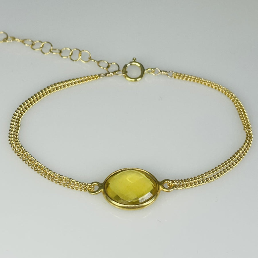 Citrine Bezel Bracelet
