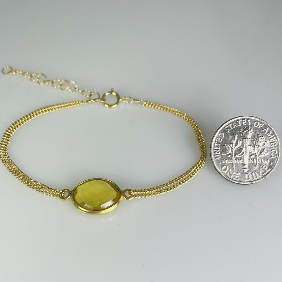 Citrine Bezel Bracelet