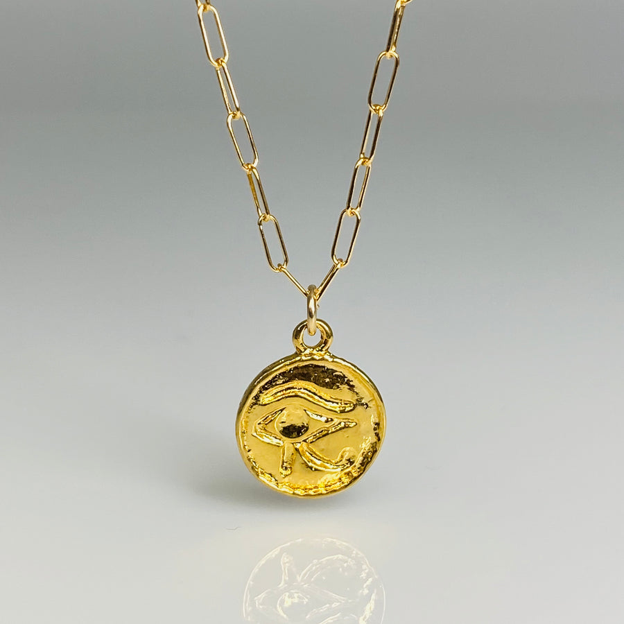 Eye of Horus Necklace 18KGP
