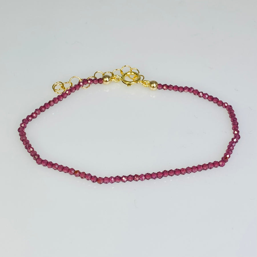 Garnet Beaded Bracelet