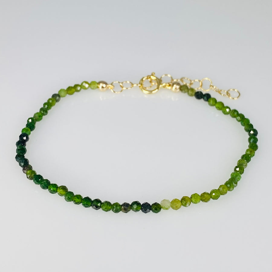Green Tourmaline Beaded Bracelet