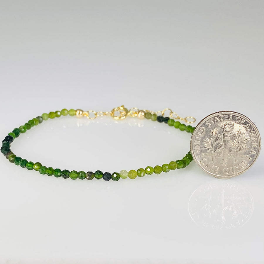 Green Tourmaline Beaded Bracelet