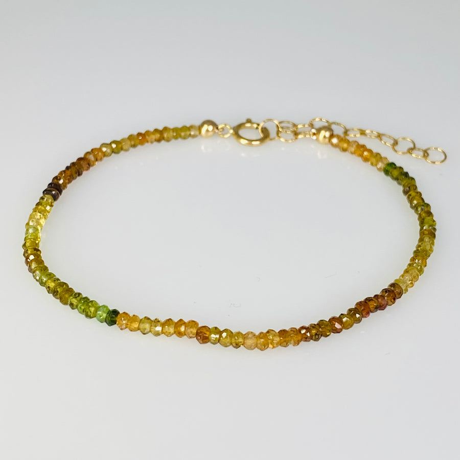 Color Tourmaline Beaded Bracelet