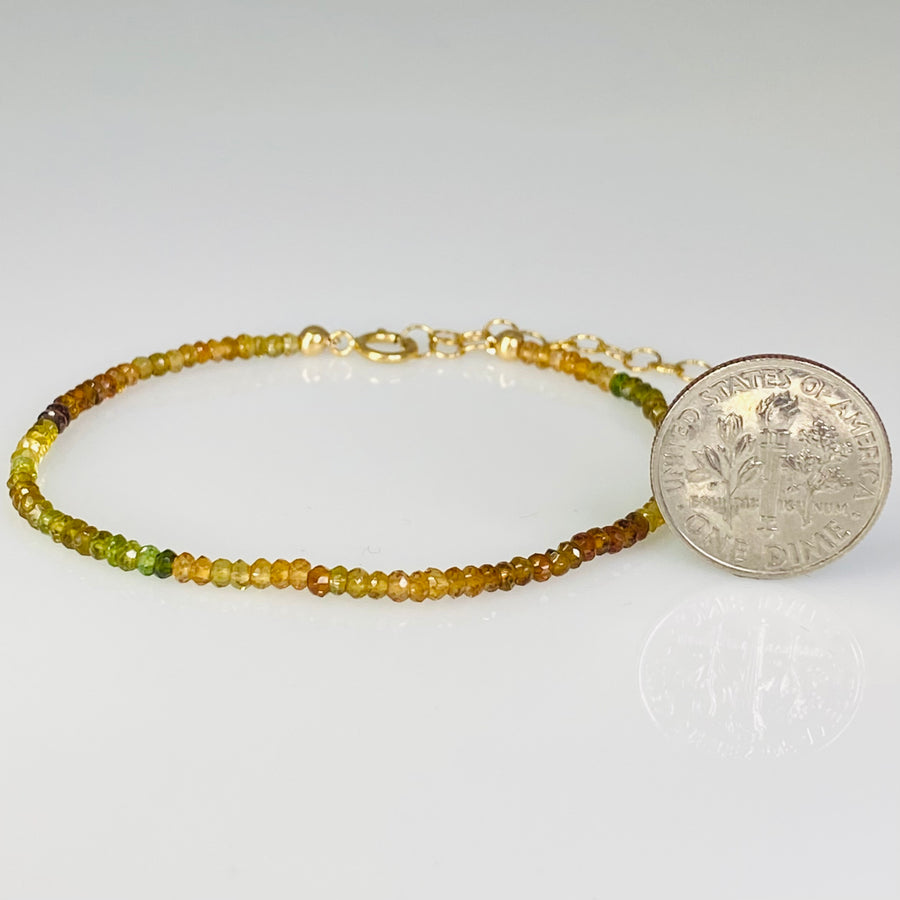 Color Tourmaline Beaded Bracelet