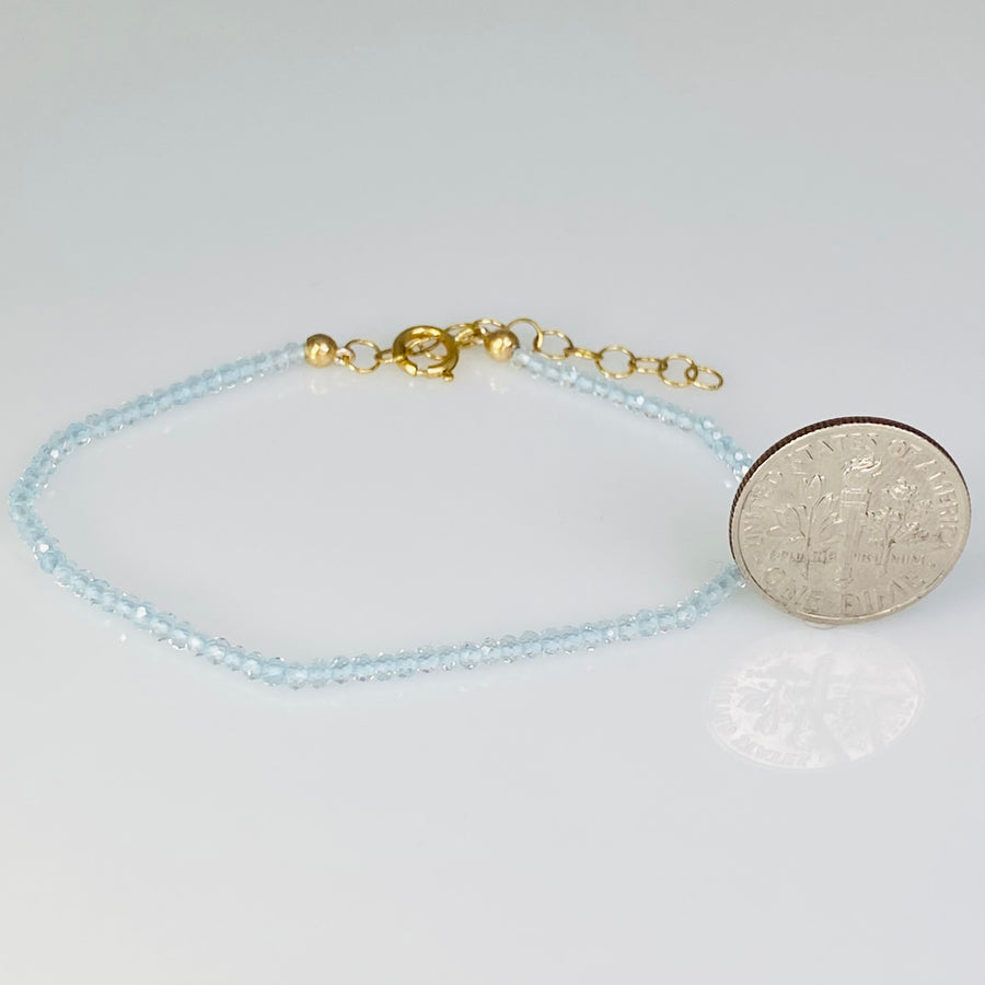 Aquamarine Beaded Bracelet