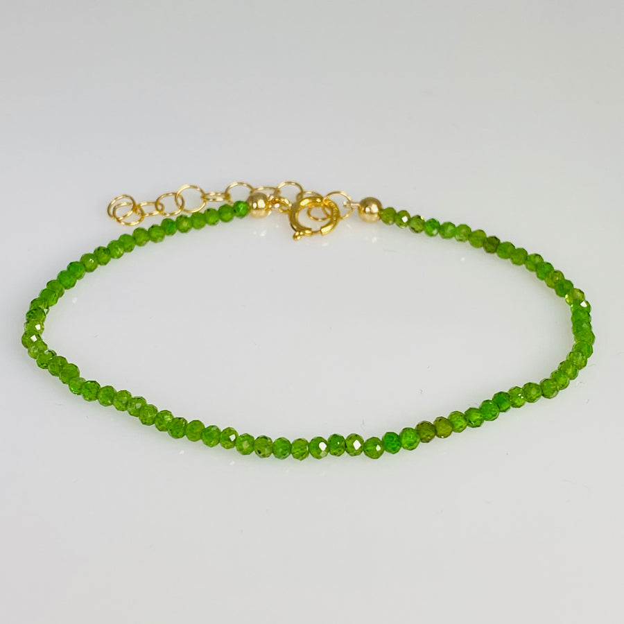 Chrome Diopside Beaded Bracelet