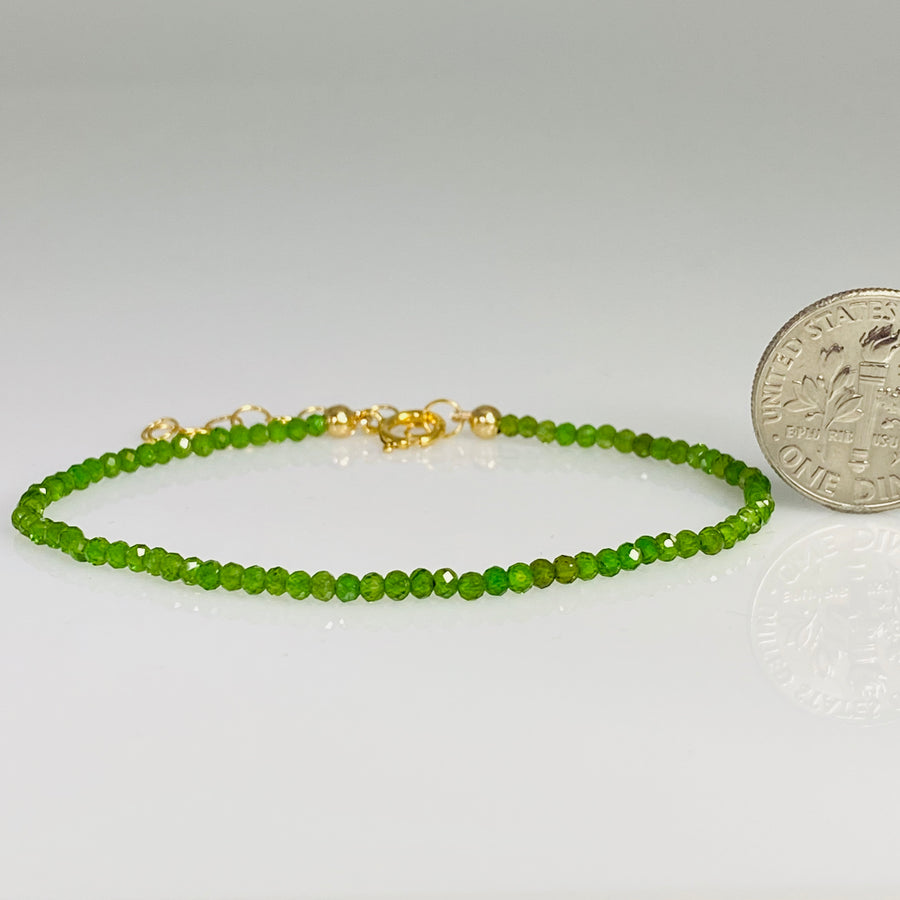 Chrome Diopside Beaded Bracelet