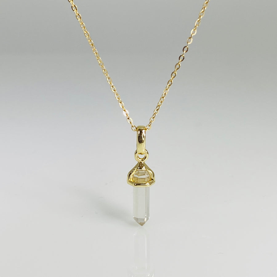 White Quartz Crystal Necklace