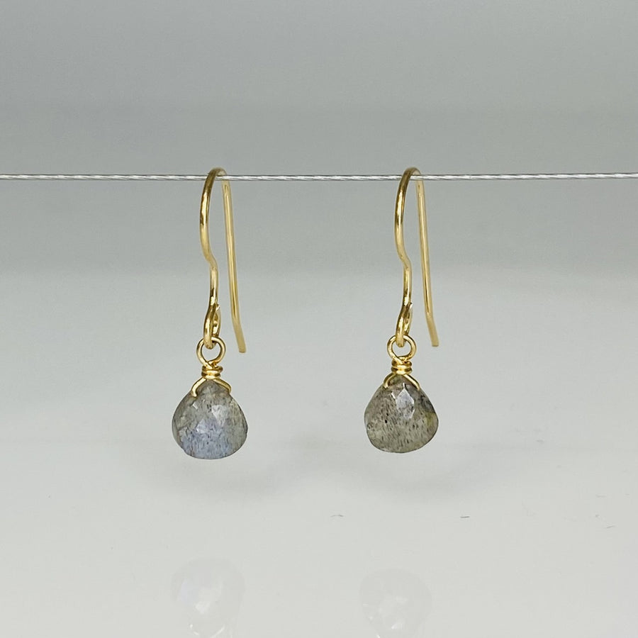 Labradorite Drop Earrings 7mm