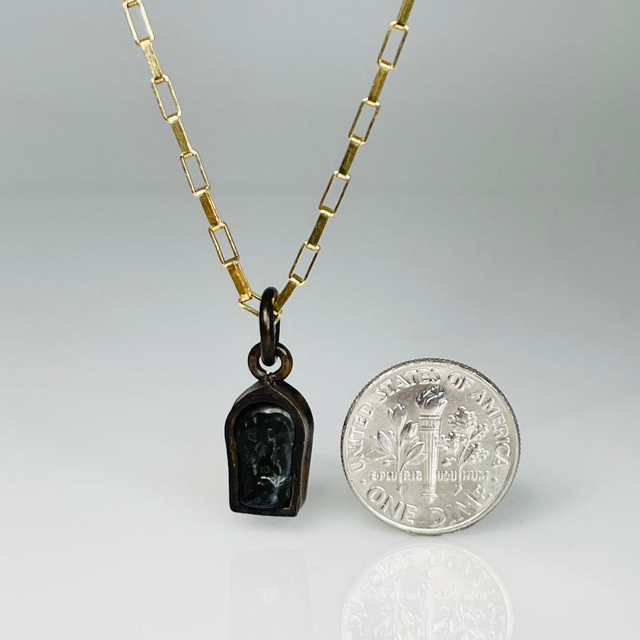Bronze Buddha Necklace 26"