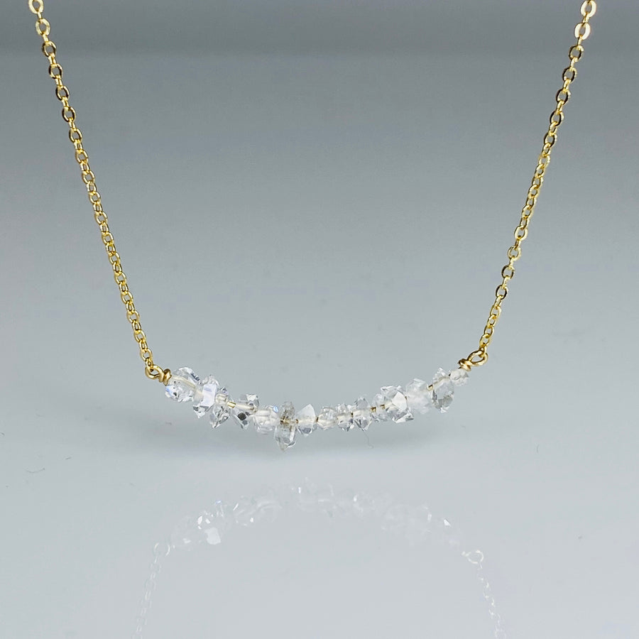 Herkimer Diamond Bar Necklace