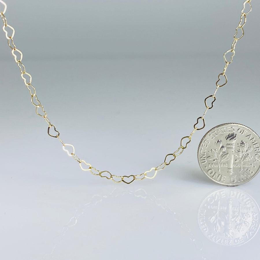 Heart Chain Necklace 3.7mm