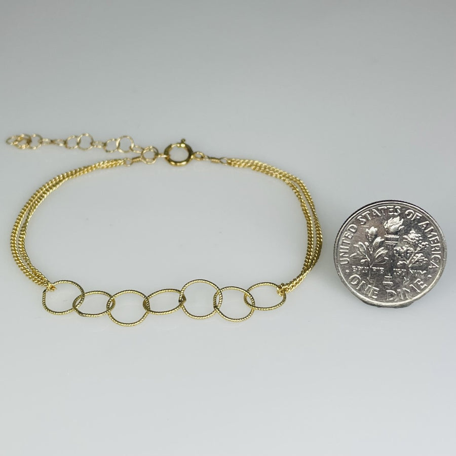 Gold Filled Lucky Seven Bracelet