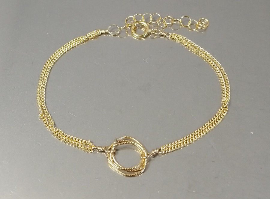 Gold Filled Trinity Bracelet 10mm