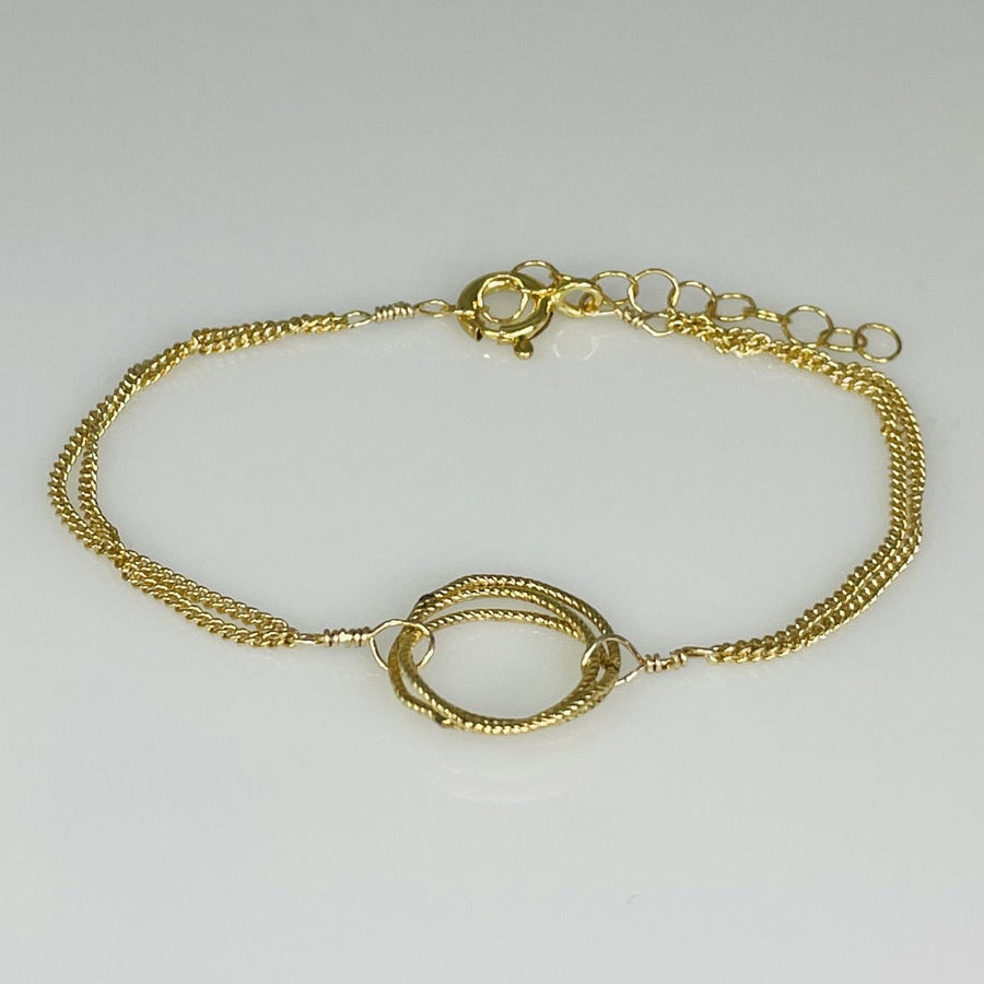 Gold Filled Trinity Bracelet 14mm