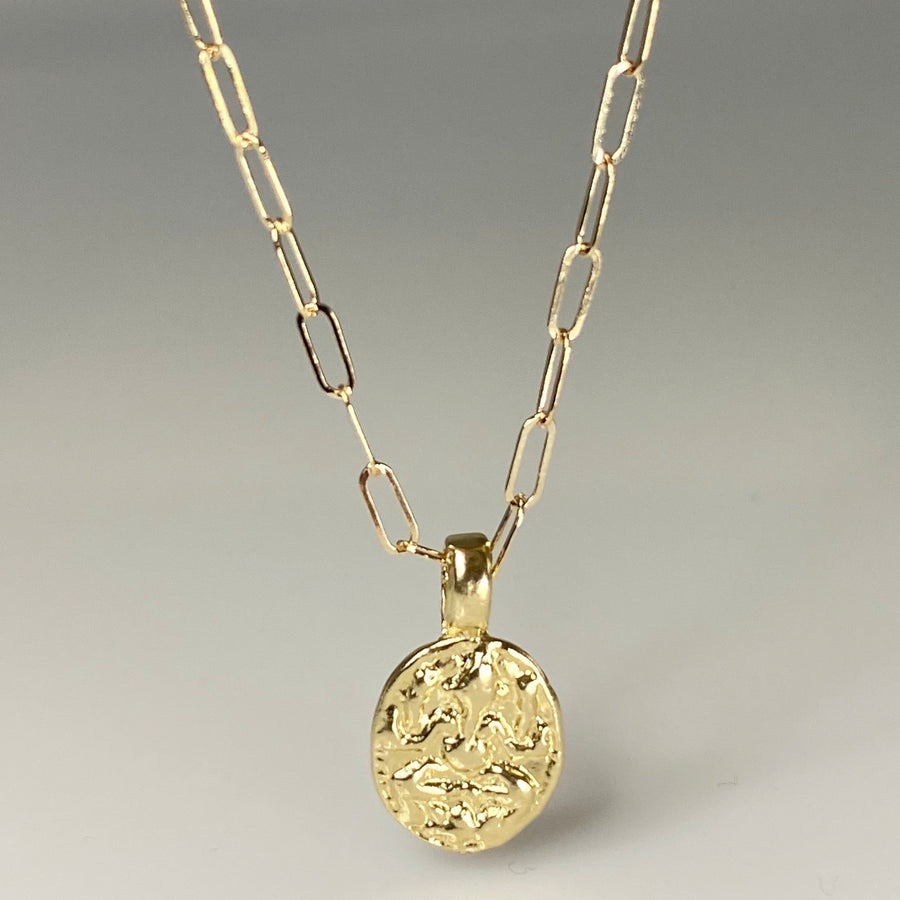 14K Yellow Gold Ganesh Necklace 10x12mm