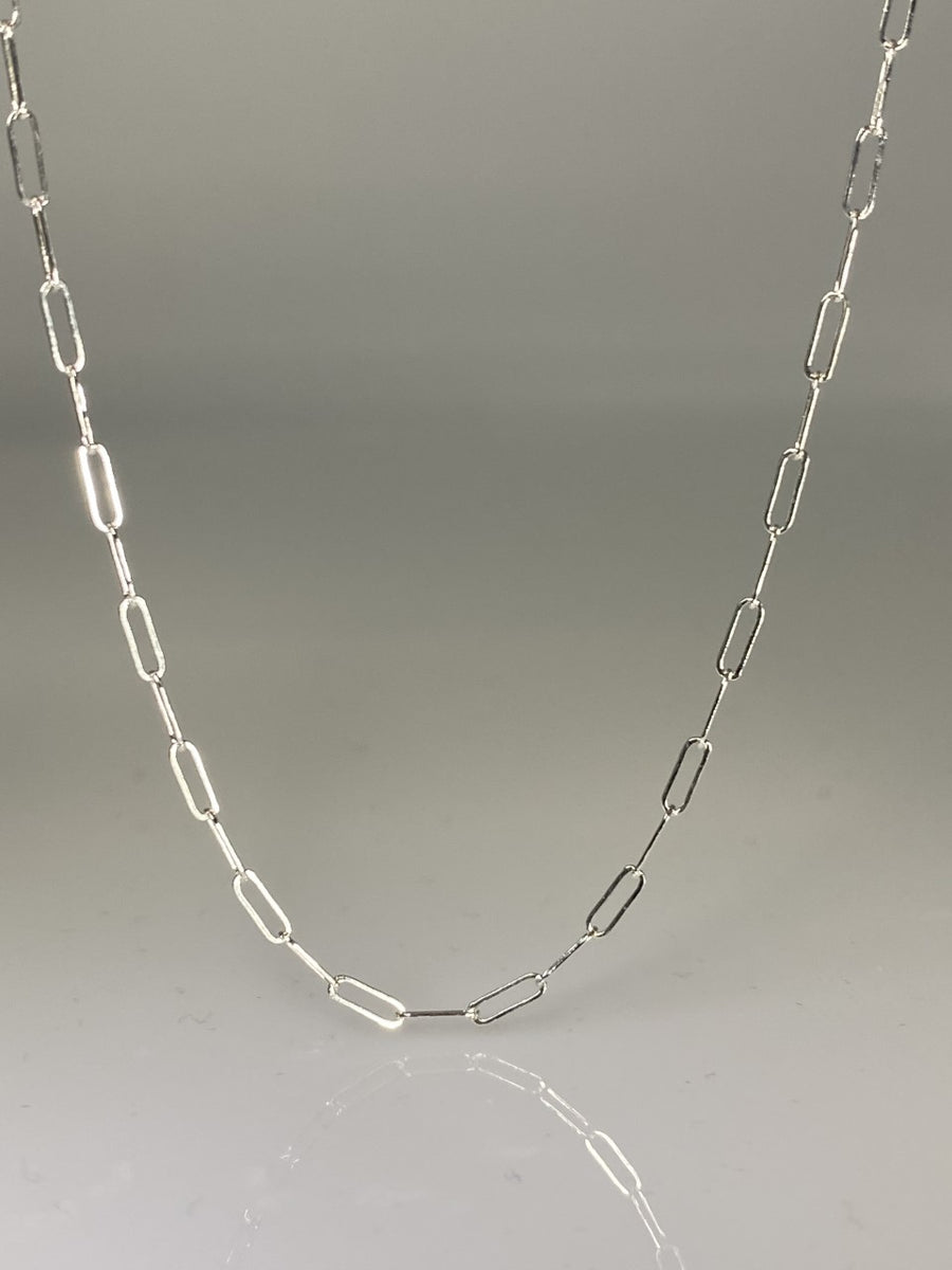 Sterling Silver Paper Clip Chain (Small)