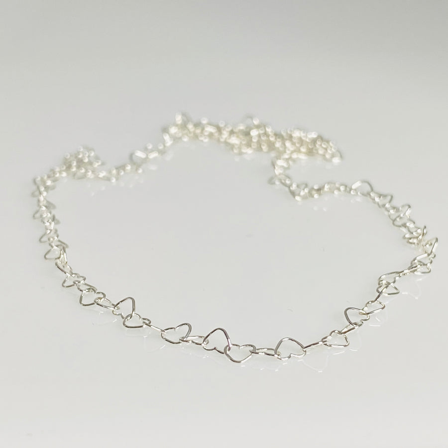 Silver Heart Chain Necklace 3.7mm