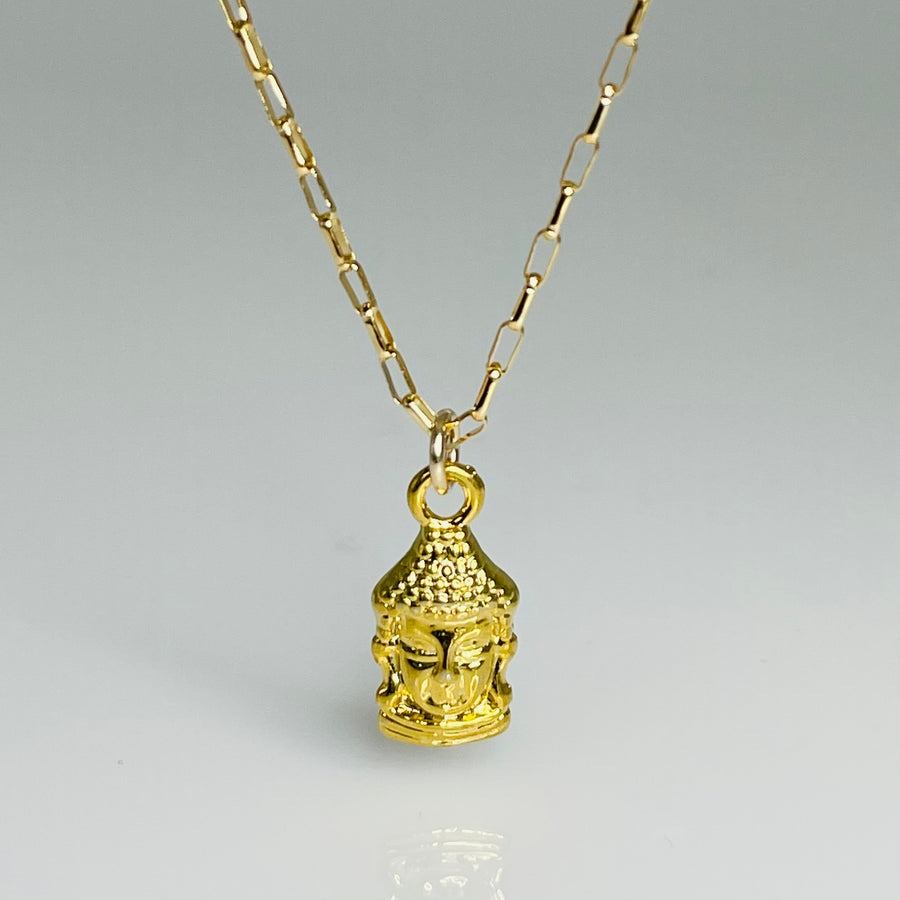 Buddha Head Necklace 7x12mm
