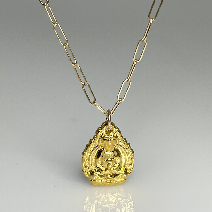 Buddha with Halo Necklace 11x13mm