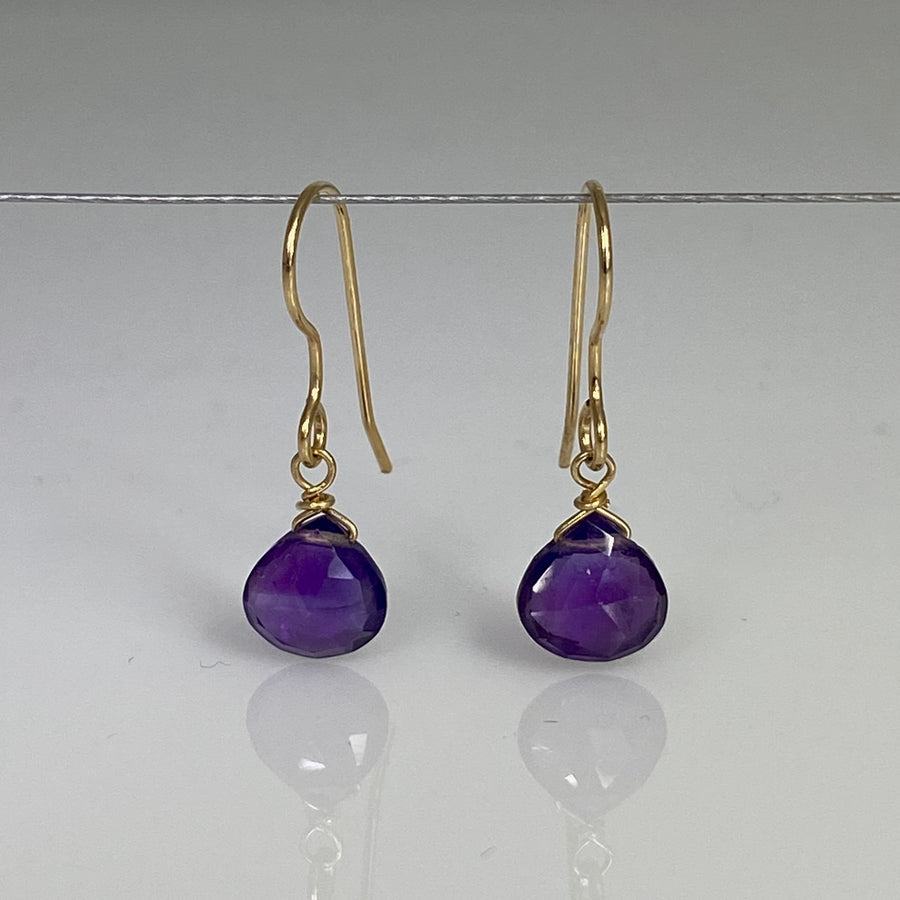Amethyst Quartz Earrings 7mm