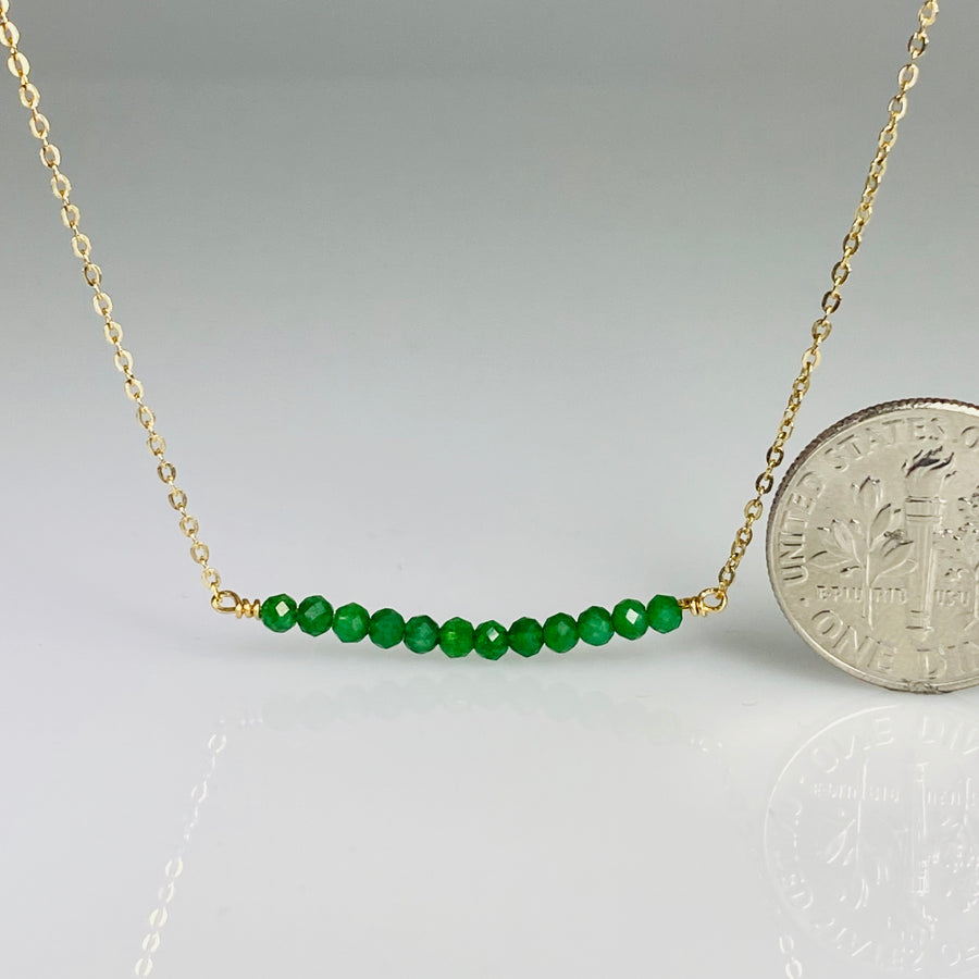 Emerald Bar Necklace