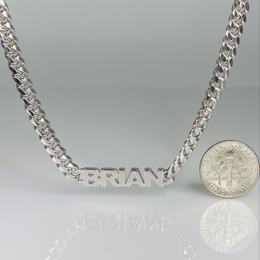 Sterling Silver Custom Nameplate Necklace
