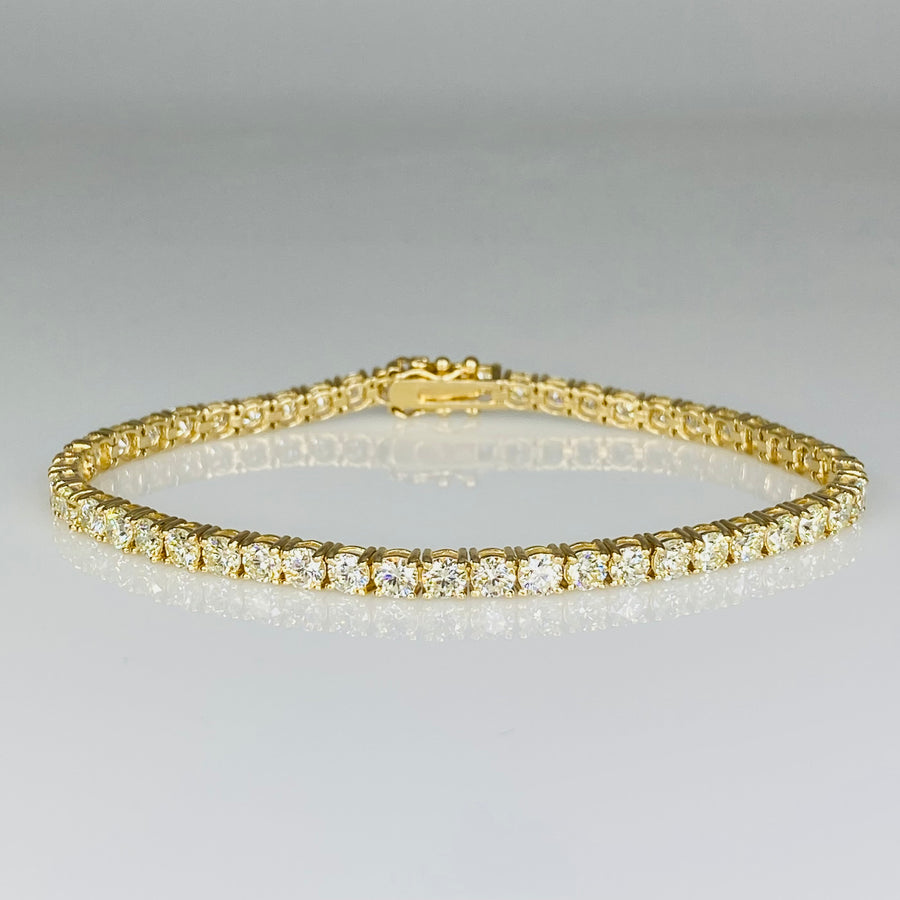 14K Yellow Gold Fancy Yellow Diamond Tennis Bracelet 7.52ct