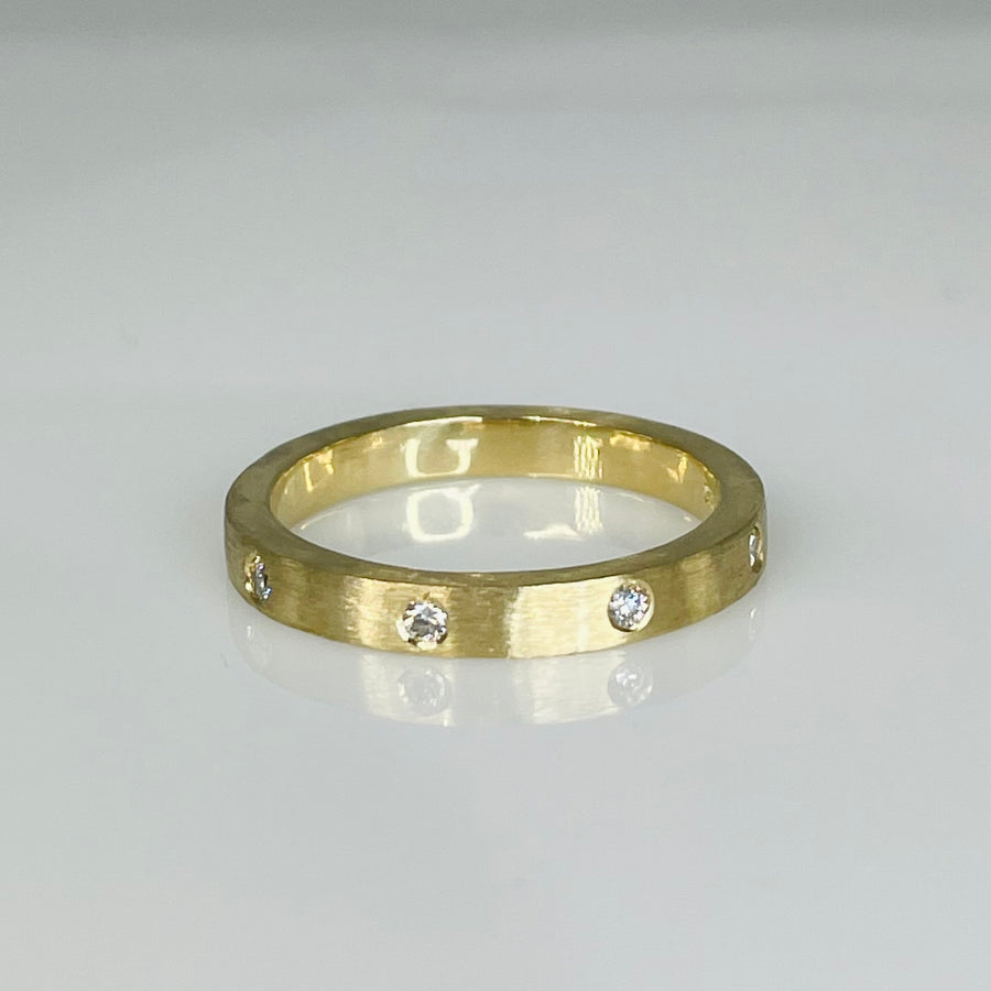 14K Yellow Gold Diamond Ring 0.12ct