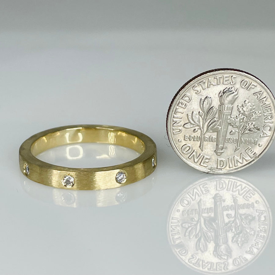 14K Yellow Gold Diamond Ring 0.12ct