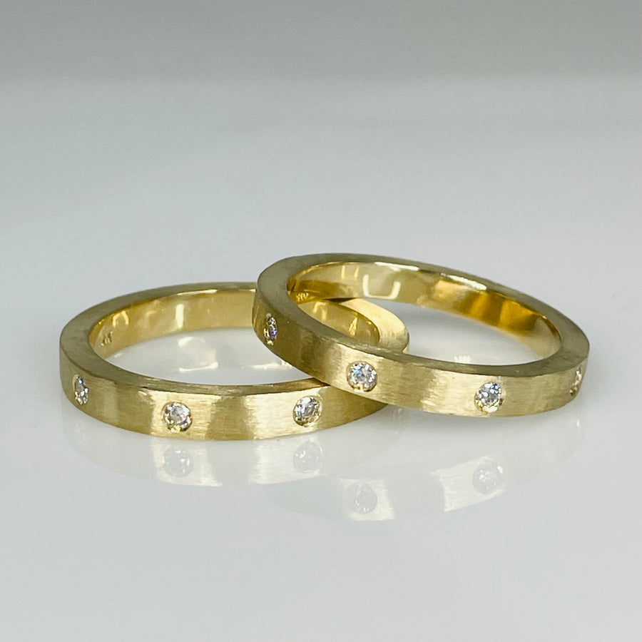 14K Yellow Gold Diamond Ring 0.12ct