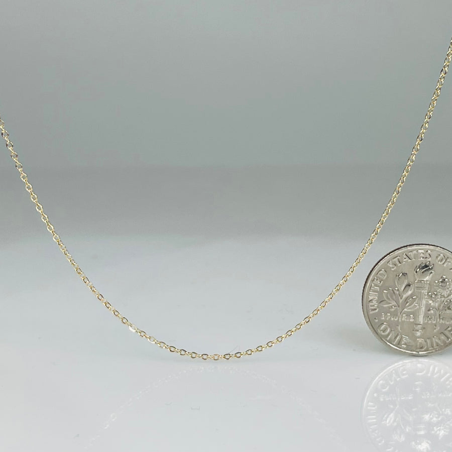 14K Yellow Gold 16-18 Inch Link Chain