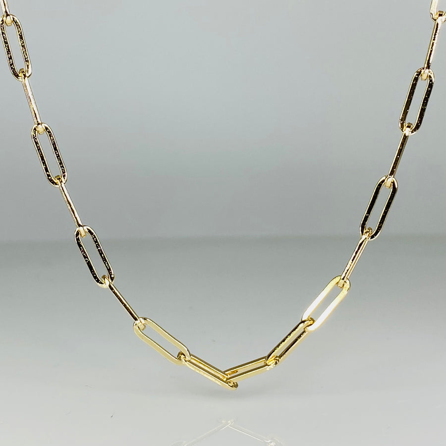 Brazilian Goldfill Paper Clip Chain 4x12mm