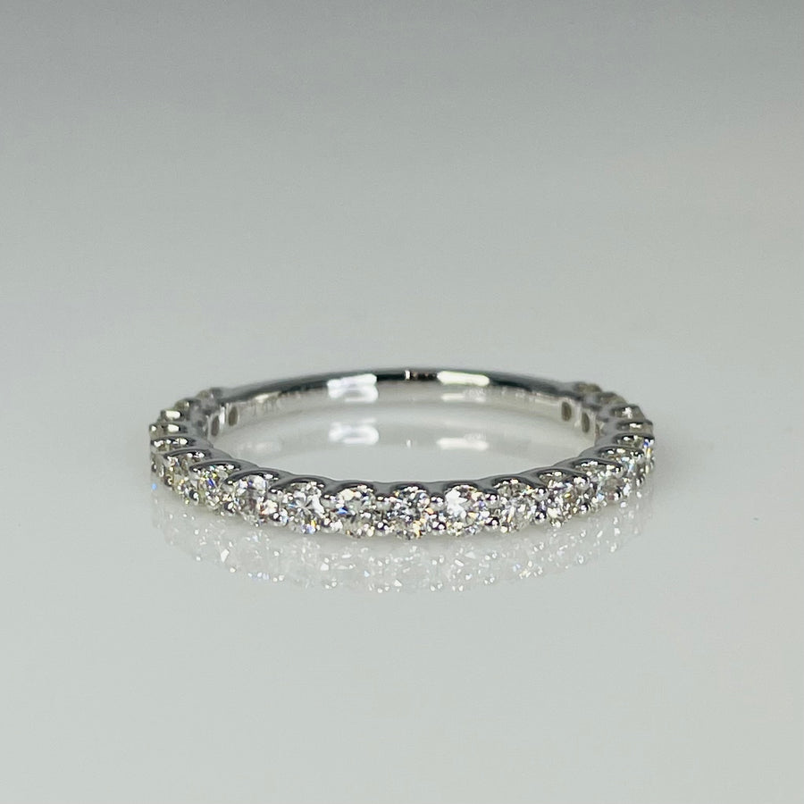 14K White Gold 3/4 Diamond Band 0.75ct