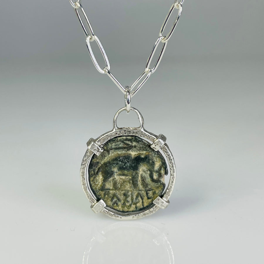 Ancient Coin Pendant (Seleucid Kingdom 223-187 B.C.)