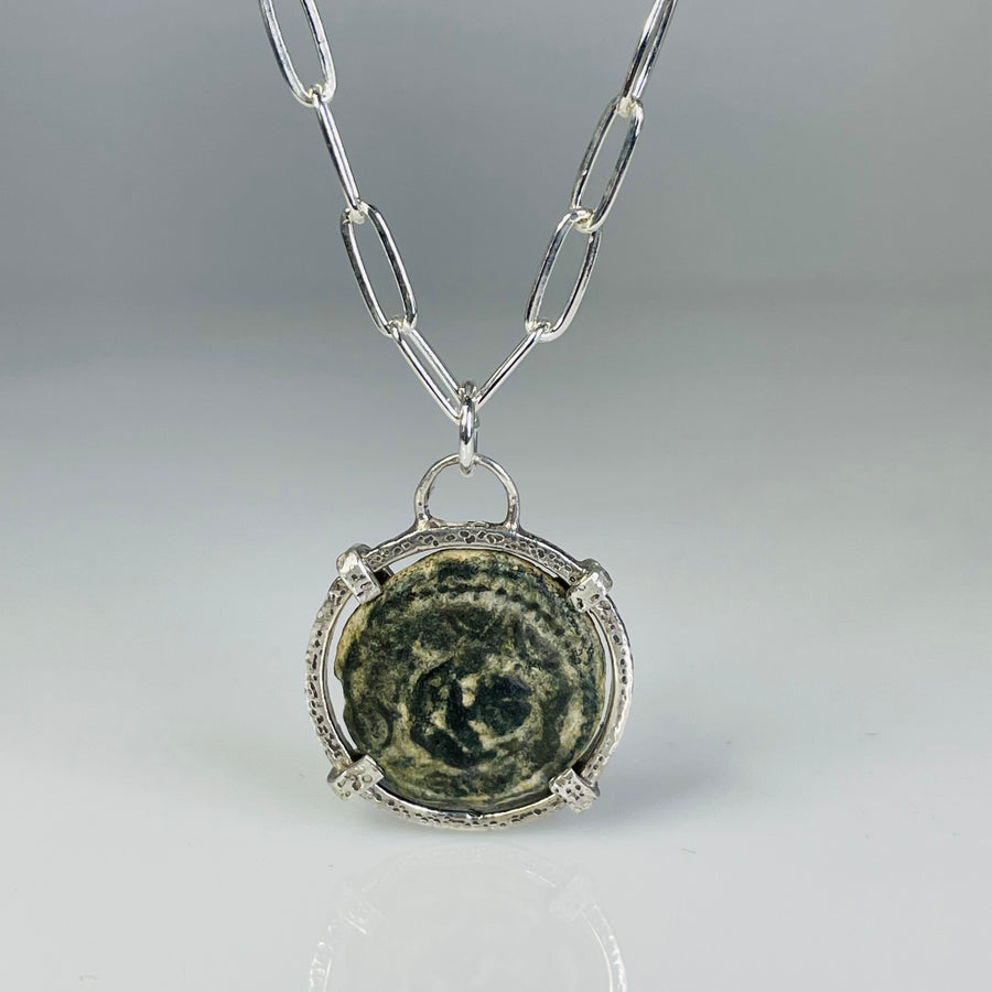 Ancient Coin Pendant (Seleucid Kingdom 223-187 B.C.)